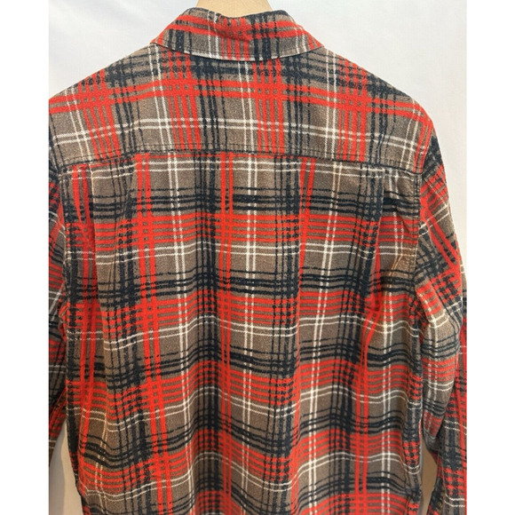 Vintage Y2K Converse Mens Grunge Plaid Flannel Shirt Size L Skater Rugged FLAW - Picture 9 of 11